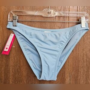 NWT, Women's Xhilaration cheeky bikini bottom, light blue, Medium